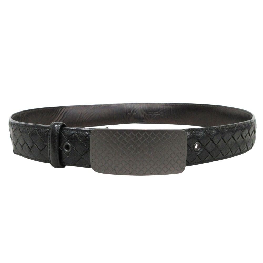 Bottega Veneta Leather Belt Buckle 90 cm Black