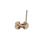 Chanel CC Logo Stud Earrings Single Rhinestone Gold — view 3