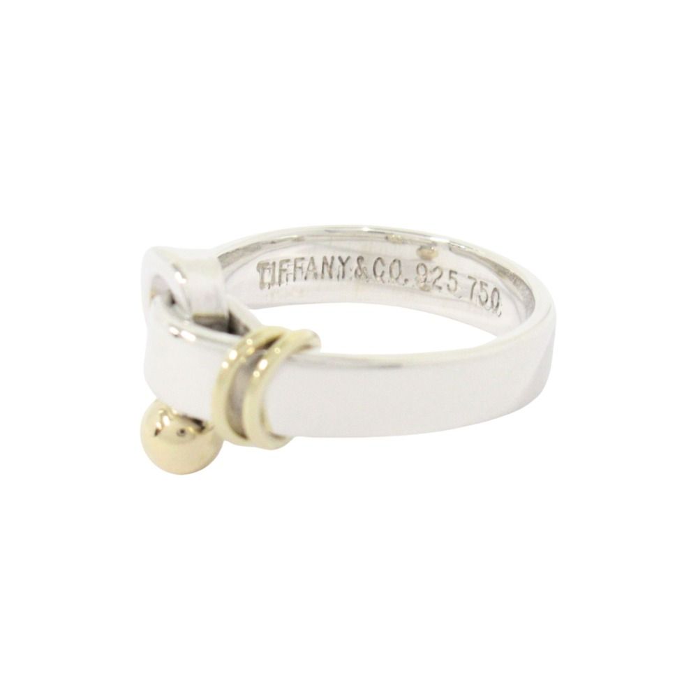 Tiffany & Co Polished 18k Combination Hook Eye Ring Silver Yellow Gold — view 4