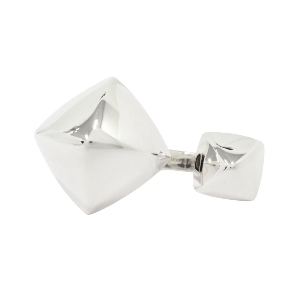 Hermes Polished Collier de Chien Rock de Lock Ring 53 No 13 Silver