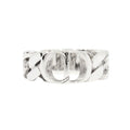 Dior Polished CD Icon Chain Link Ring S Silver