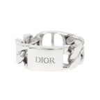 Dior Polished CD Icon Chain Link Ring S Silver — view 3