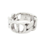 Dior Polished CD Icon Chain Link Ring S Silver — view 4