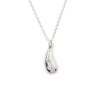 Tiffany & Co Polished Teardrop Necklace Silver