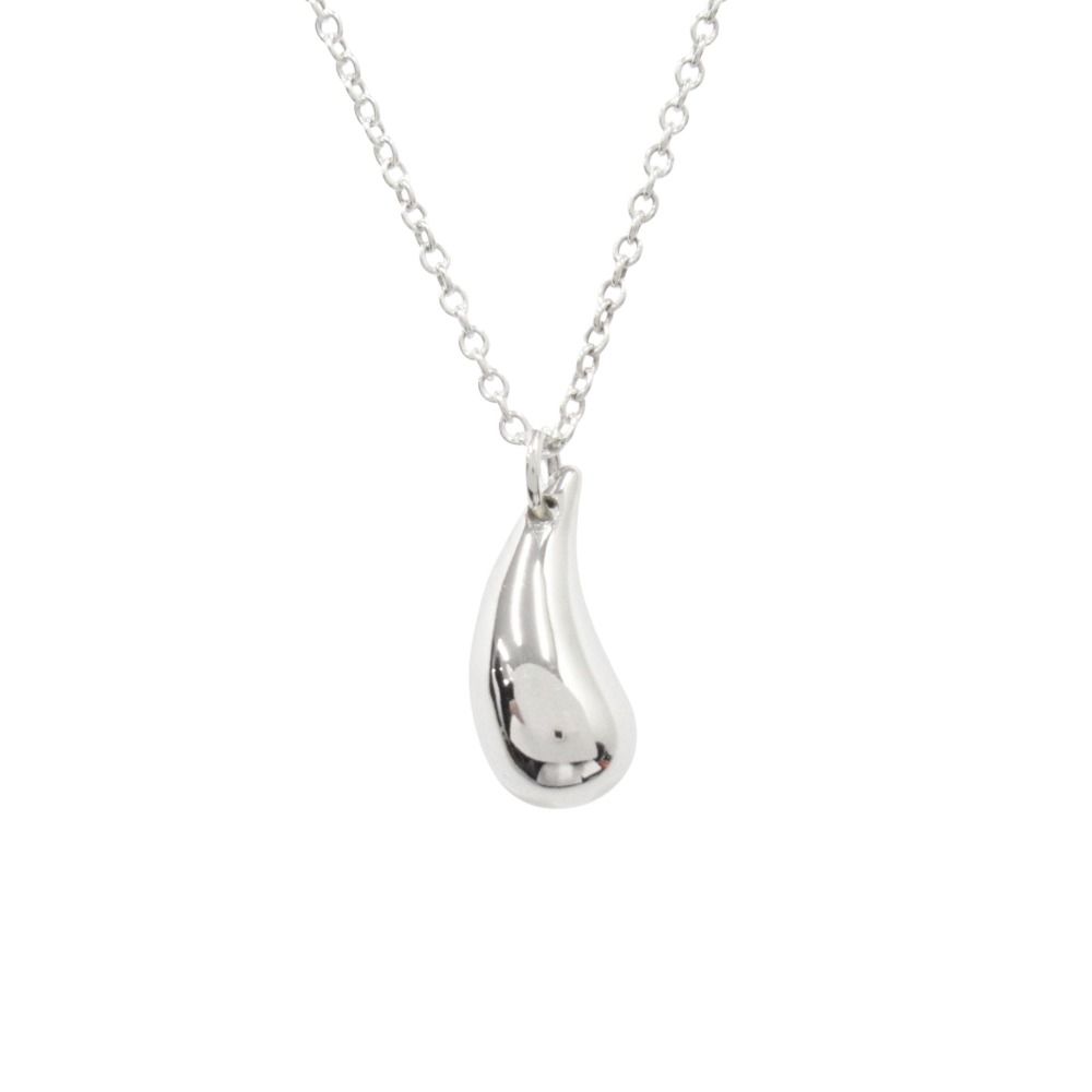 Tiffany & Co Polished Teardrop Necklace Silver