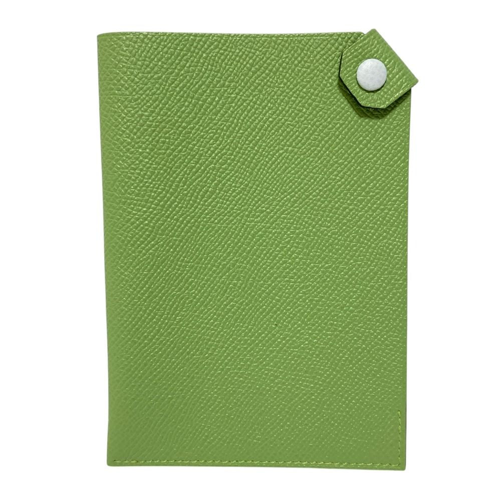 Hermes Tarmac PM Veau Epsom Passport Case Vert Cricket Green
