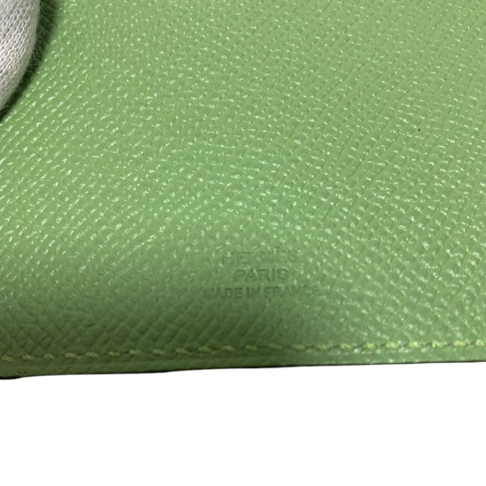 Hermes Tarmac PM Veau Epsom Passport Case Vert Cricket Green — view 6