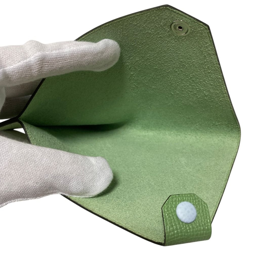 Hermes Tarmac PM Veau Epsom Passport Case Vert Cricket Green — view 7