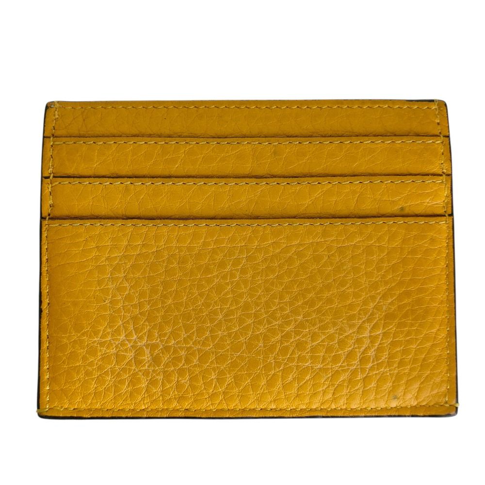 Fendi Leather Baguette Card Bifold Coin Case Yellow — view 2