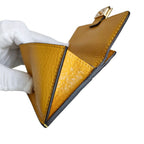 Fendi Leather Baguette Card Bifold Coin Case Yellow — view 5