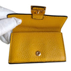 Fendi Leather Baguette Card Bifold Coin Case Yellow — view 4