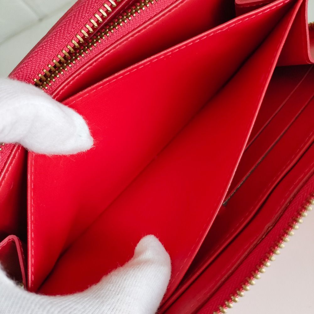 Louis Vuitton Monogram Vernis Zippy Wallet Orange Sunset — view 9