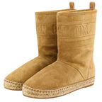 Dior Chez Moi Granville Shearling Short Boots 35 Natural