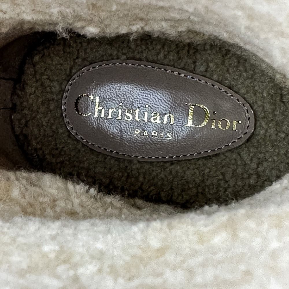 Dior Chez Moi Granville Shearling Short Boots 35 Natural — view 9