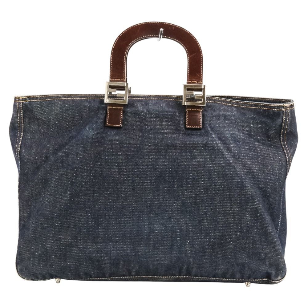 Fendi Vintage Denim Tote 008 Indigo — view 3