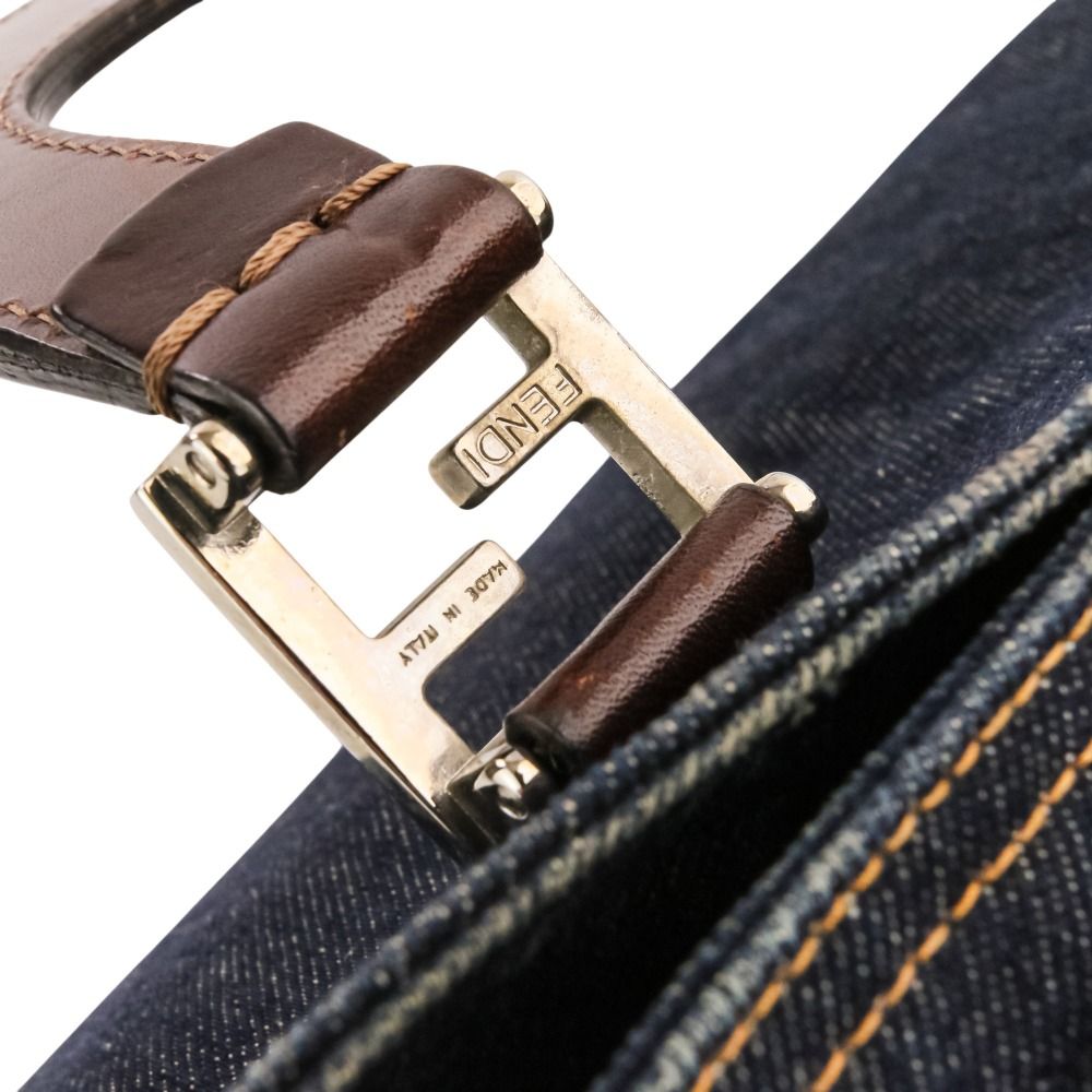 Fendi Vintage Denim Tote 008 Indigo — view 9