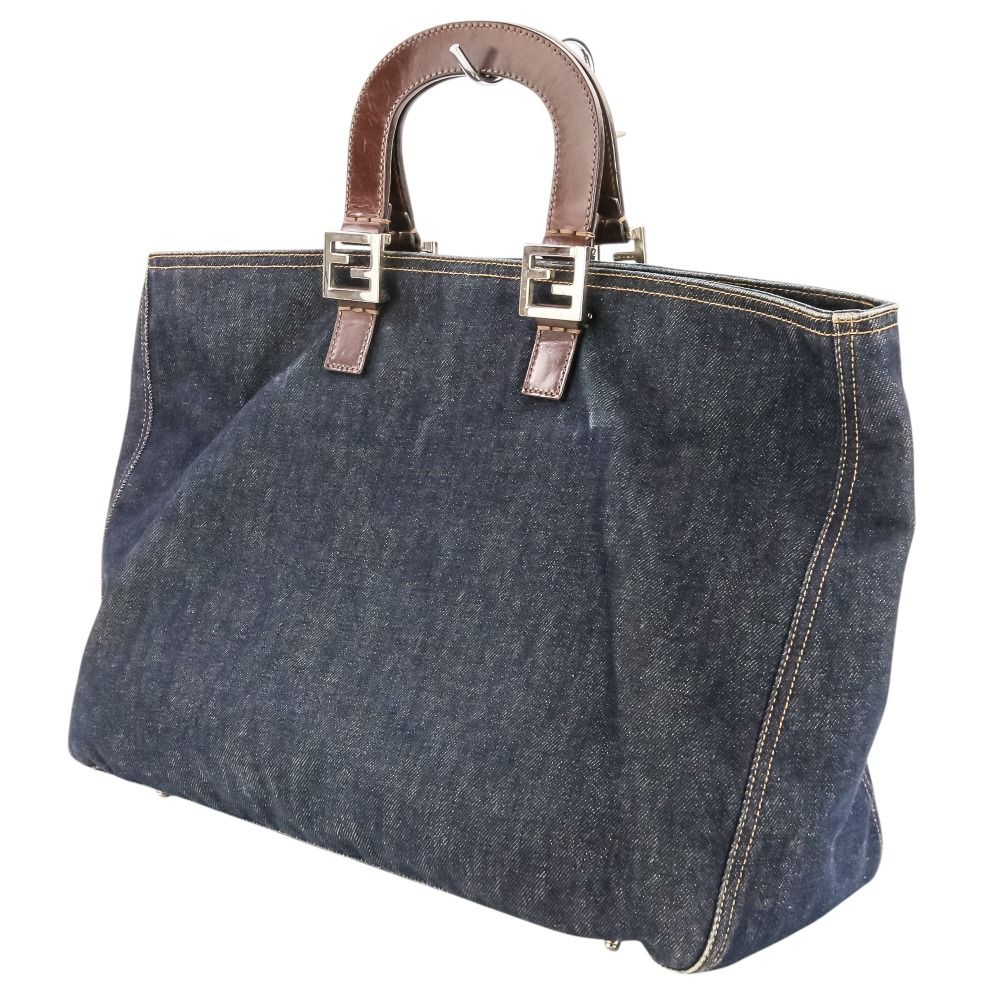 Fendi Vintage Denim Tote 008 Indigo — view 5