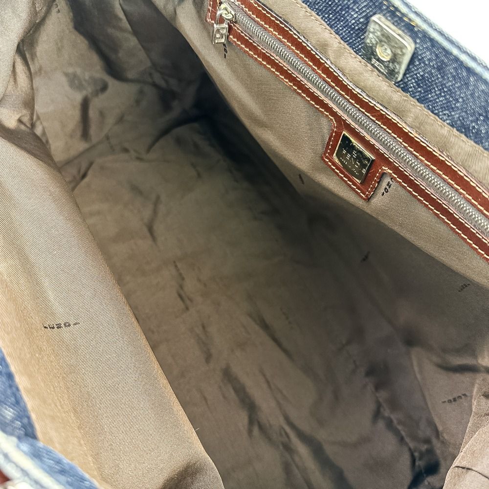 Fendi Vintage Denim Tote 008 Indigo — view 8