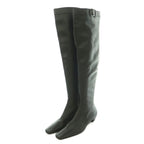 Gucci Long Boots Square Toe Low Heels Leather 35.5 Black BB — view 2