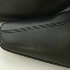Gucci Long Boots Square Toe Low Heels Leather 35.5 Black BB — view 8