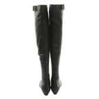 Gucci Long Boots Square Toe Low Heels Leather 35.5 Black BB — view 3
