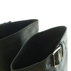 Gucci Long Boots Square Toe Low Heels Leather 35.5 Black BB — view 5
