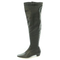 Gucci Long Boots Square Toe Low Heels Leather 35.5 Black BB