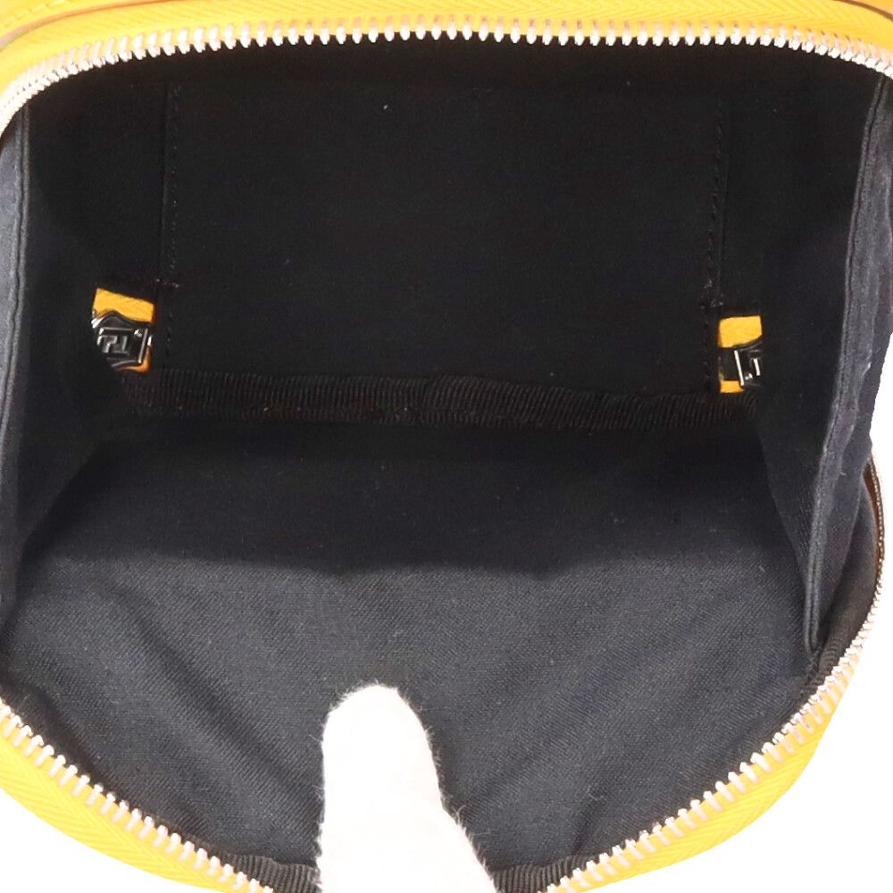 Fendi Travel Mini Shoulder Bag Leather Yellow — view 8