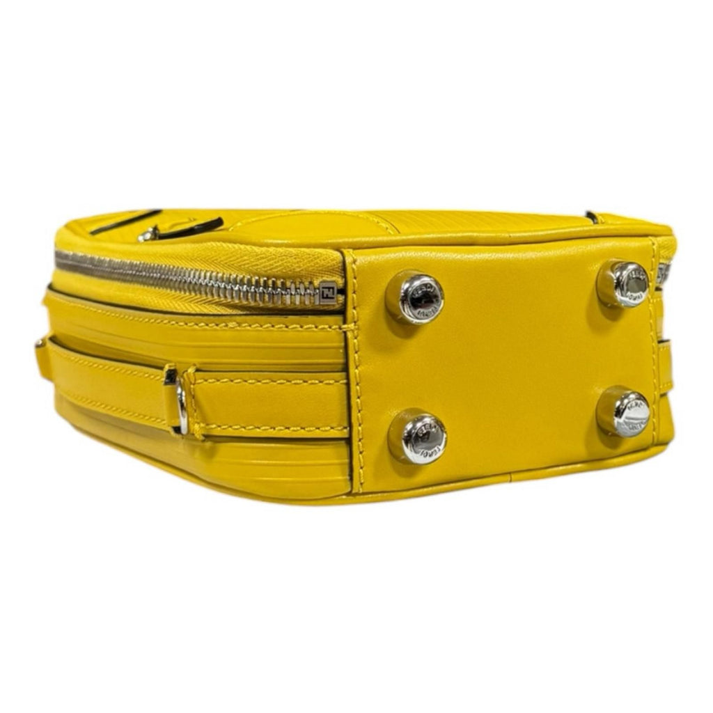 Fendi Travel Mini Shoulder Bag Leather Yellow — view 6