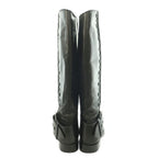 Bottega Veneta Long Boots Square Toe Low Heels Leather One Color 36 Black BB — view 3