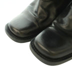 Bottega Veneta Long Boots Square Toe Low Heels Leather One Color 36 Black BB — view 4