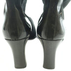 Gucci Long Boots Square Toe Chunky Heels Suede Contrast One Color 36.5 Black BB — view 8