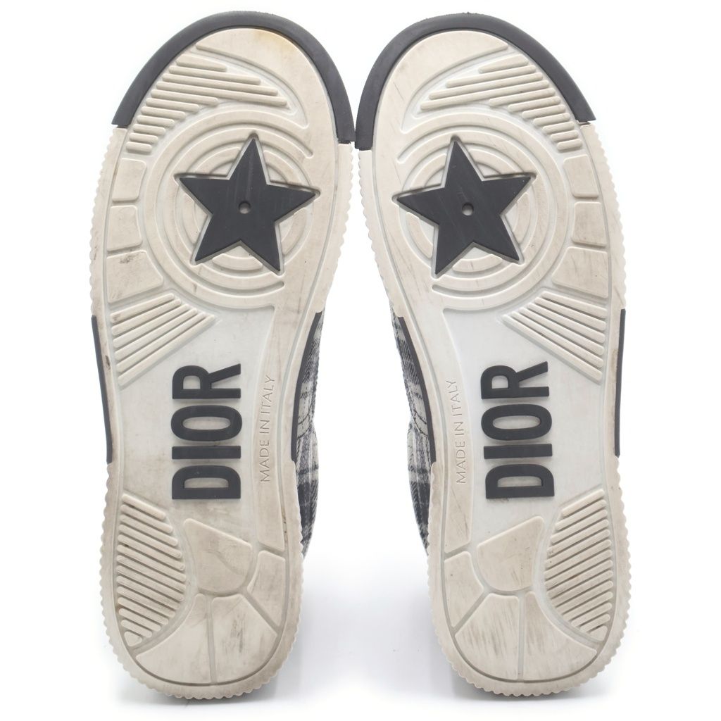 Dior Check Pattern Sneakers Black White — view 5