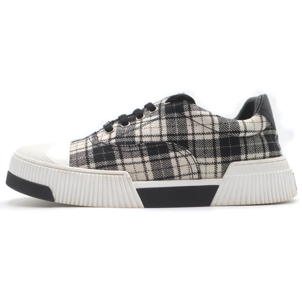 Dior Check Pattern Sneakers Black White