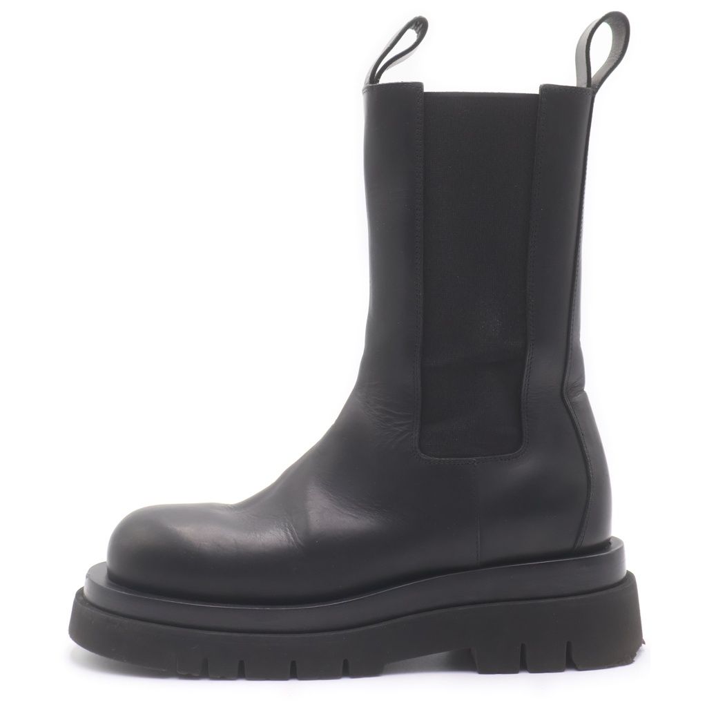 Bottega Veneta Lug Boots Side Gore Thick Sole Long Shoes Black