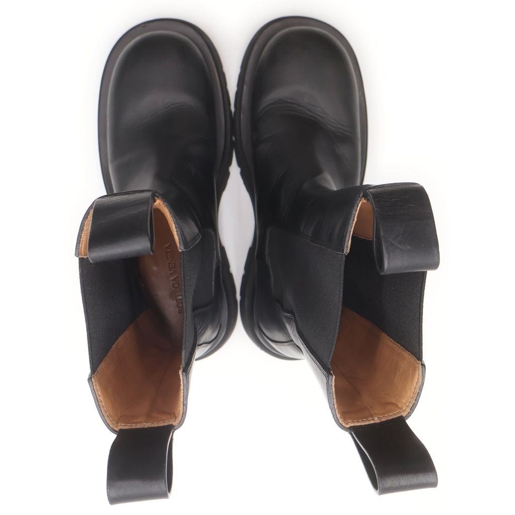 Bottega Veneta Lug Boots Side Gore Thick Sole Long Shoes Black — view 4