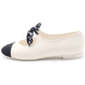 Chanel Mary Jane Flat Shoes White