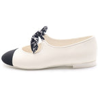 Chanel Mary Jane Flat Shoes White