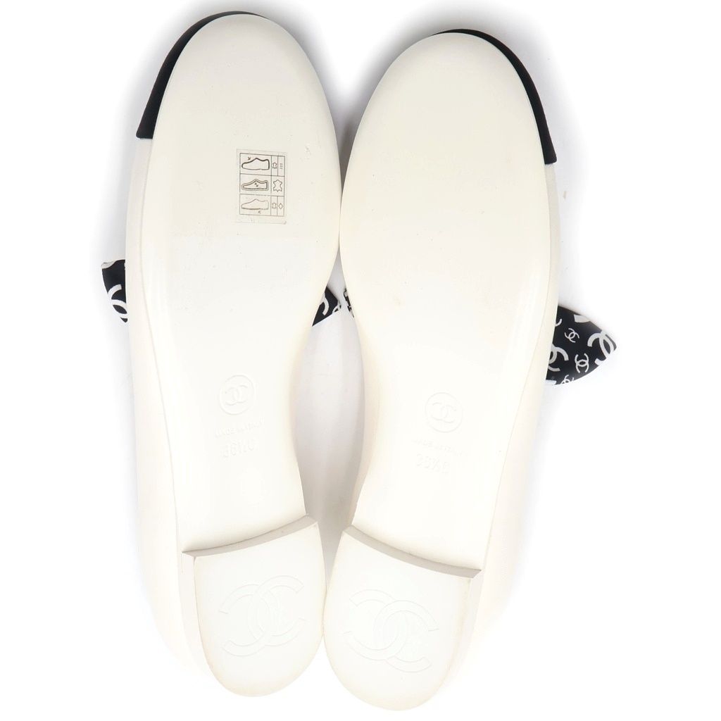 Chanel Mary Jane Flat Shoes White — view 5