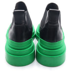 Bottega Veneta Tire Ankle Chelsea Boots Black Green — view 3