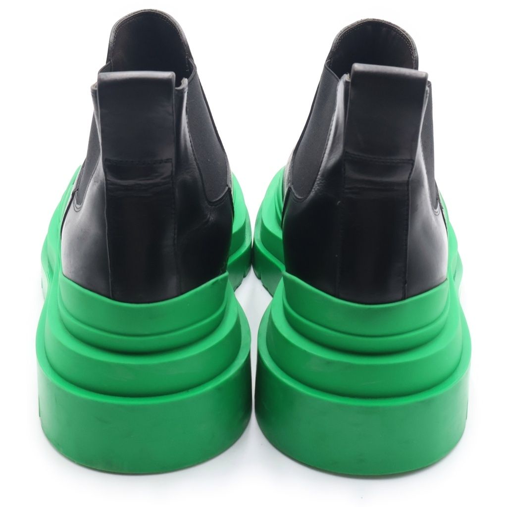 Bottega Veneta Tire Ankle Chelsea Boots Black Green — view 3