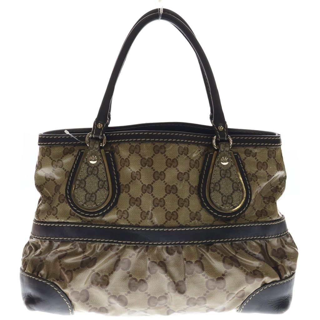 Gucci GG Crystal Handbag Brown Leather — view 2