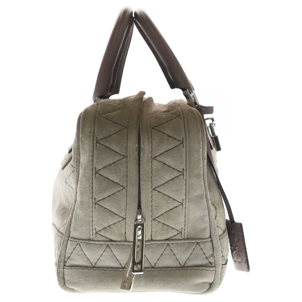 Loewe Amazona 28 Gray Suede Leather Handbag — view 3