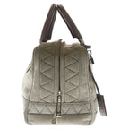 Loewe Amazona 28 Gray Suede Leather Handbag — view 3