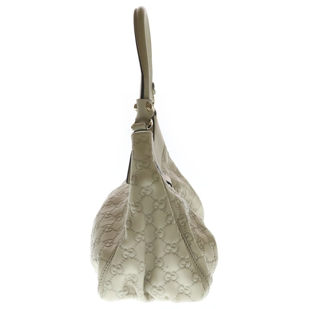Gucci Guccissima Abbey Shoulder Bag White Leather — view 3