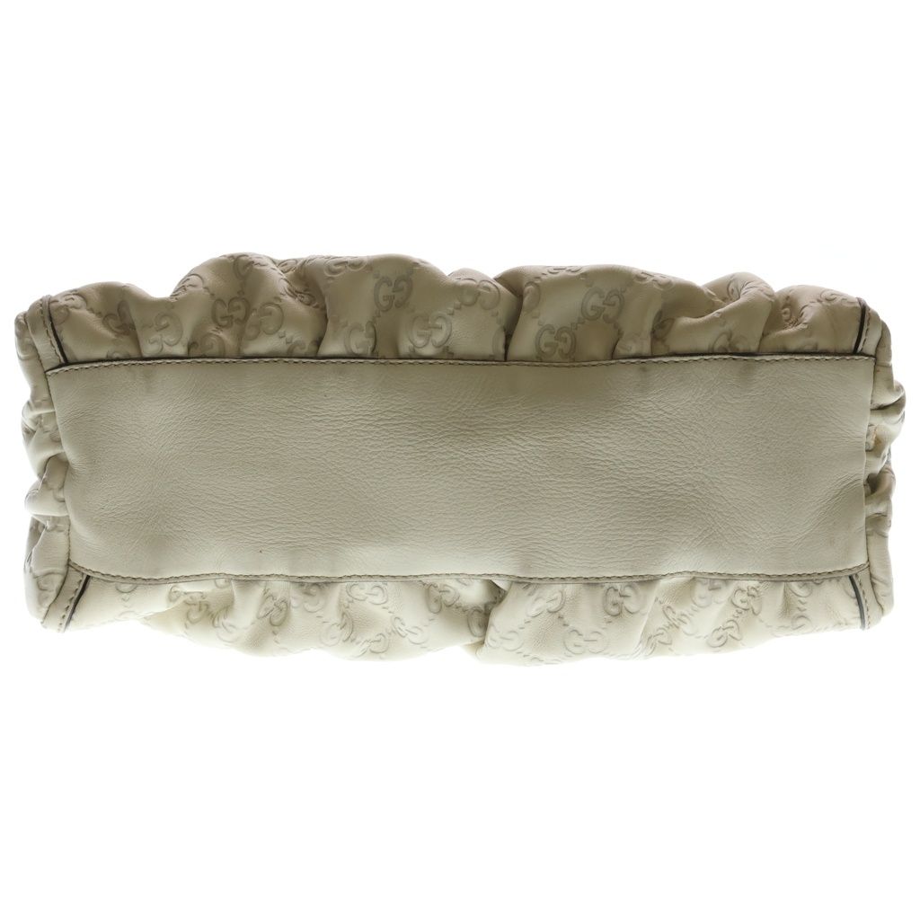 Gucci Guccissima Abbey Shoulder Bag White Leather — view 4