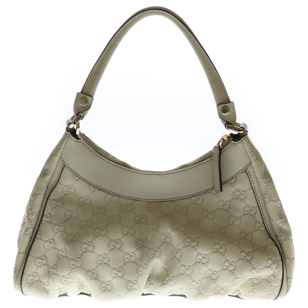 Gucci Guccissima Abbey Shoulder Bag White Leather — view 2