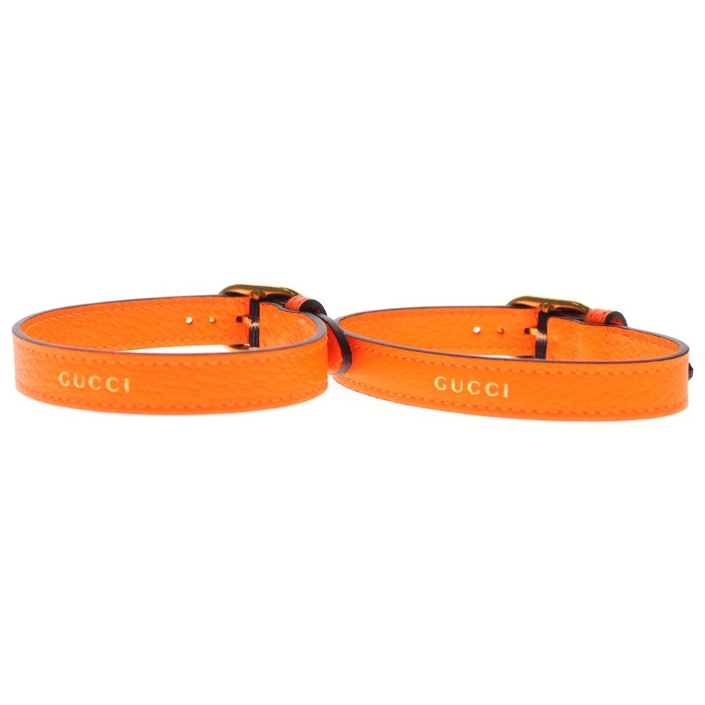 Gucci Diana Logo Leather Belt Orange Set