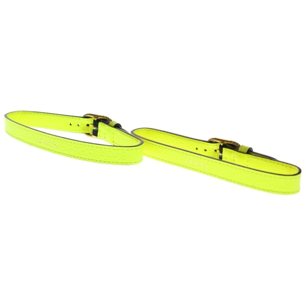 Gucci Diana Logo Leather Belt Yellow Set