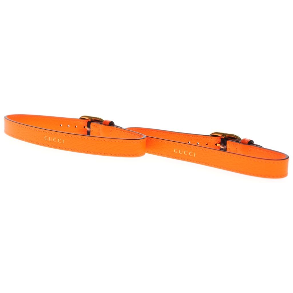 Gucci Diana Logo Leather Belt Orange Set